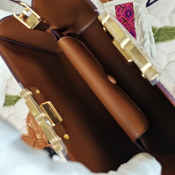 Tory Burch Eleanor Spazzolato Satchel Bag - Picture 6 of 10